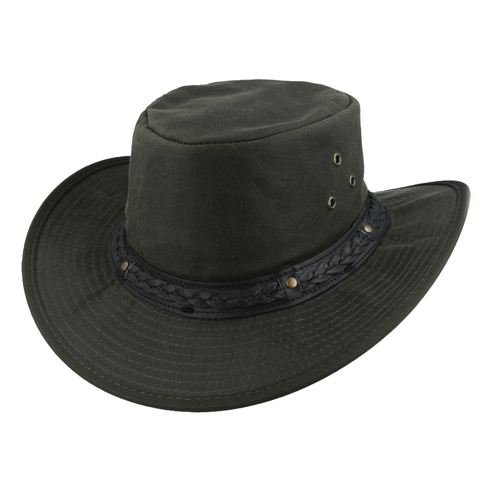 Wallaruoz Genuine Aboriginal Bush Tucker Hat Band - Adjustable, Cotton/Leather