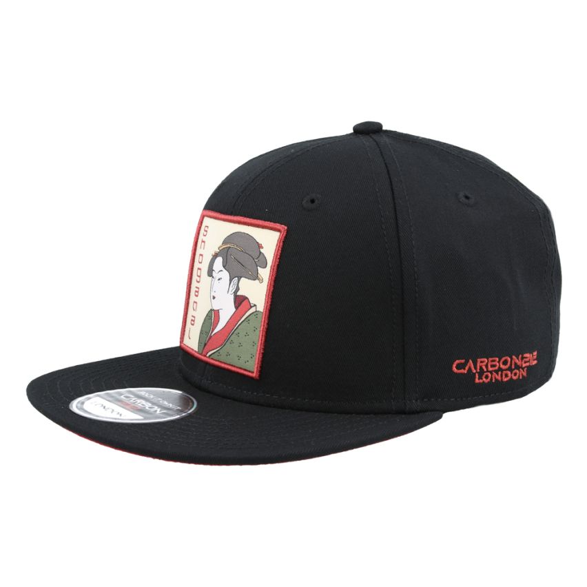 Carbon212 Limited Edition Japanese Geisha Shoganai Snapback Cap Black
