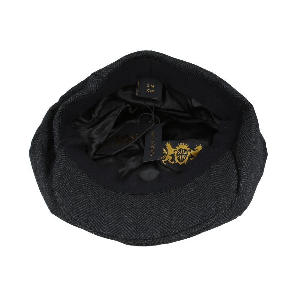 Herringbone Big Apple Cap - Black – Planet Head wear