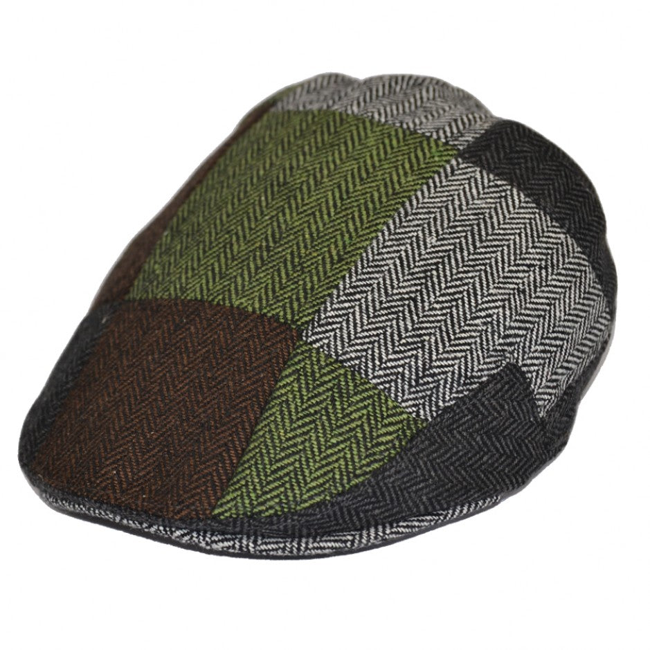 G H Herringbone Multi Patch Flat Cap Multi color