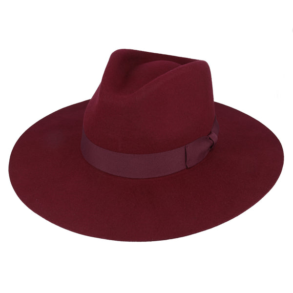 Wide Stiff Brim Wool Fedora Hats