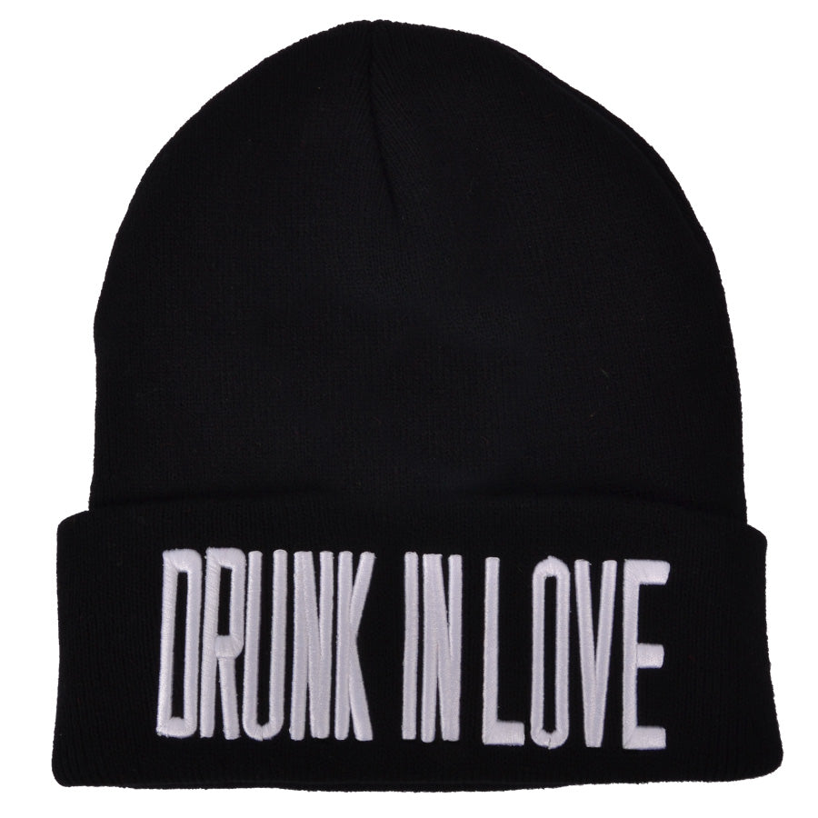 Drunk In Love Beanie Hat - Black