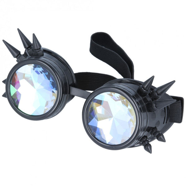 Kaleidoscope Steampunk Spike Goggles Glasses Cyber Punk Gothic