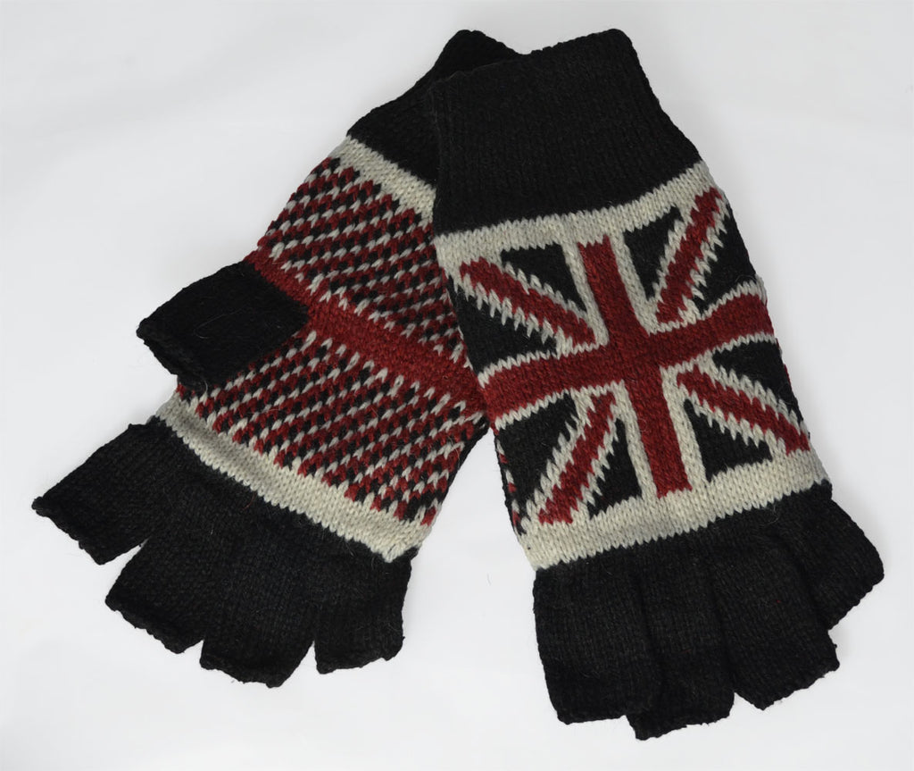 Fingerless Gloves - Unionjack - Dark Blue
