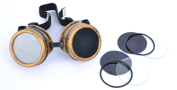 Steampunk Top Hat With Goggles - Copper