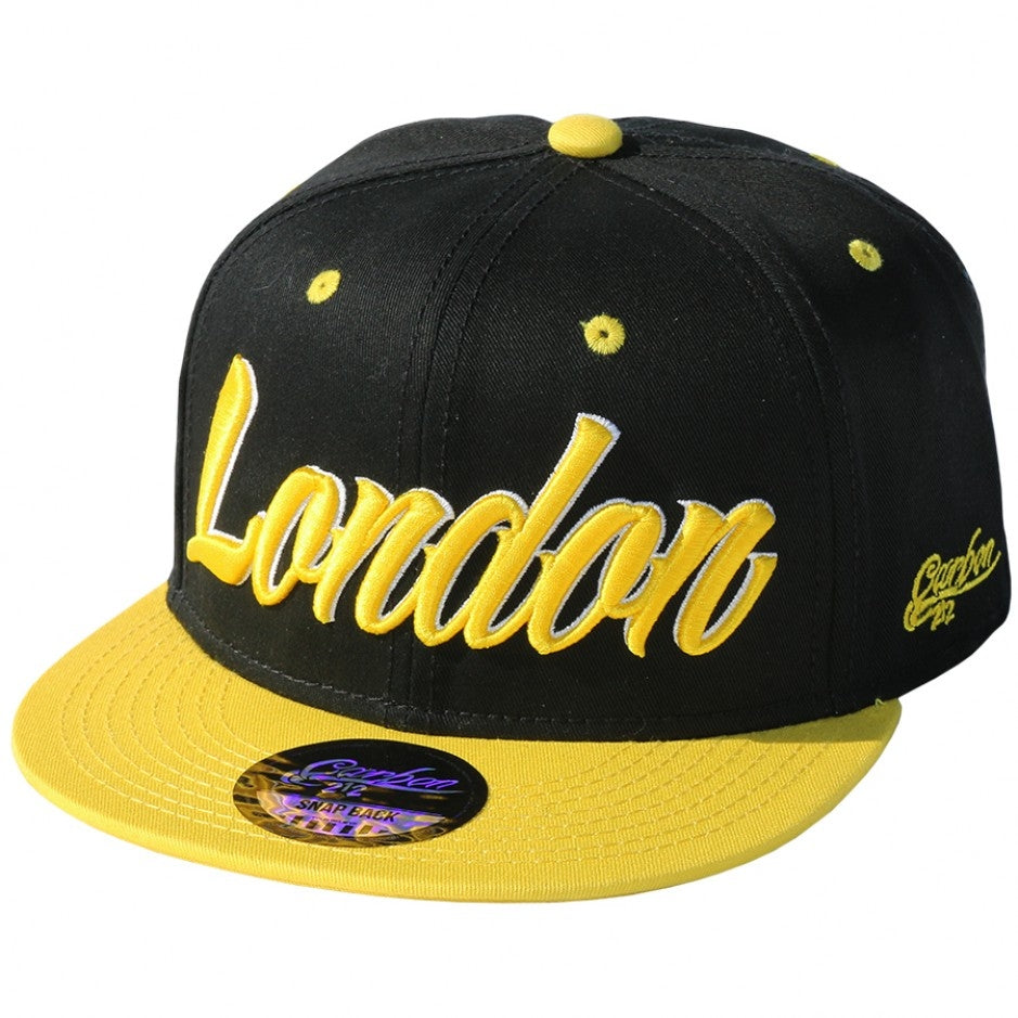 Carbon212 London Snapback Cap - Black-Yellow
