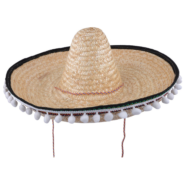 Mexican Sombrero Deluxe Straw Gringo Hats For Costume Fancy Dress Party