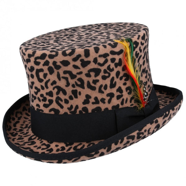 Leopard Mid Crown Top Hat