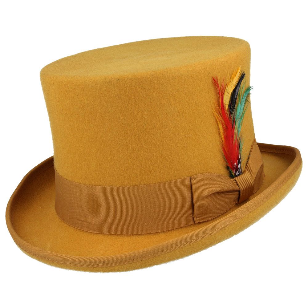 Mustard Mid Crown Top Hat