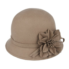 Tan cloche hat deals