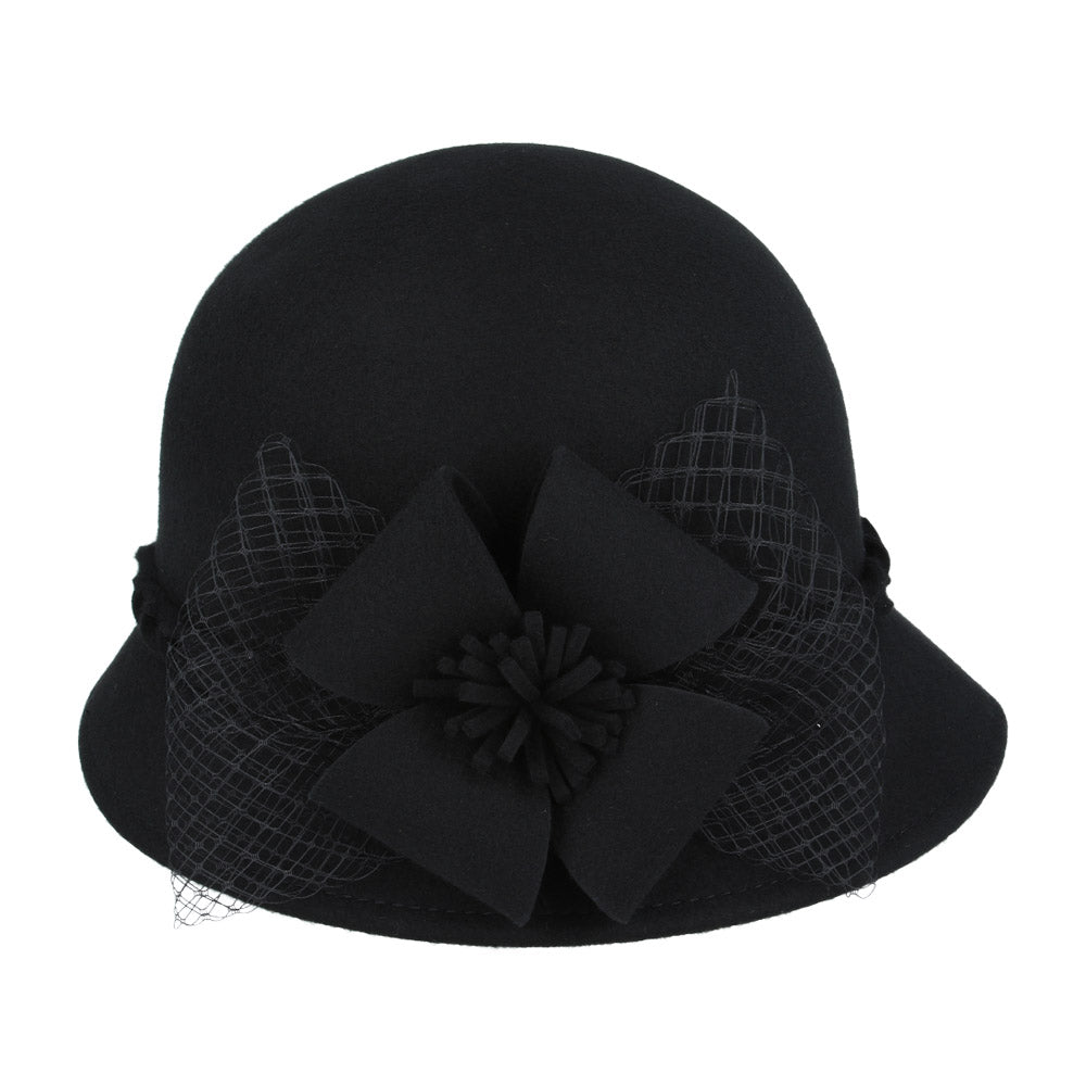 Black wool cloche hat online