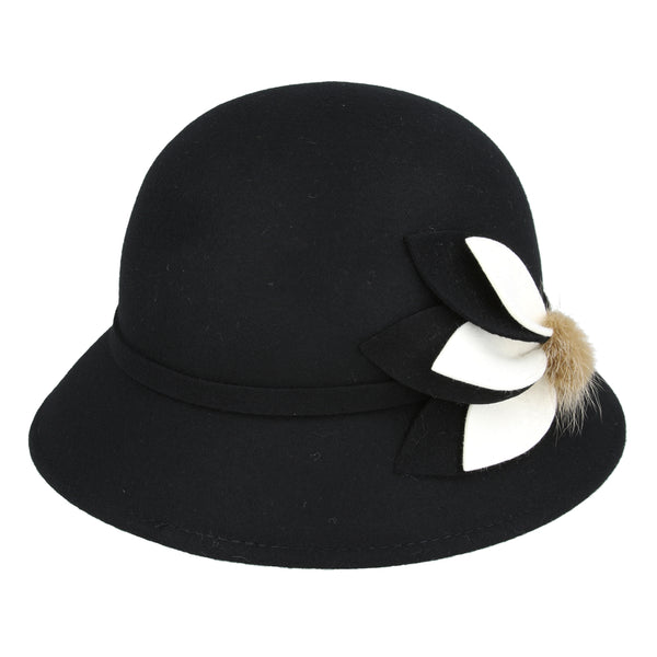 Maz Ladies Wool Cloche Hat With Strap belt Around (Copy)