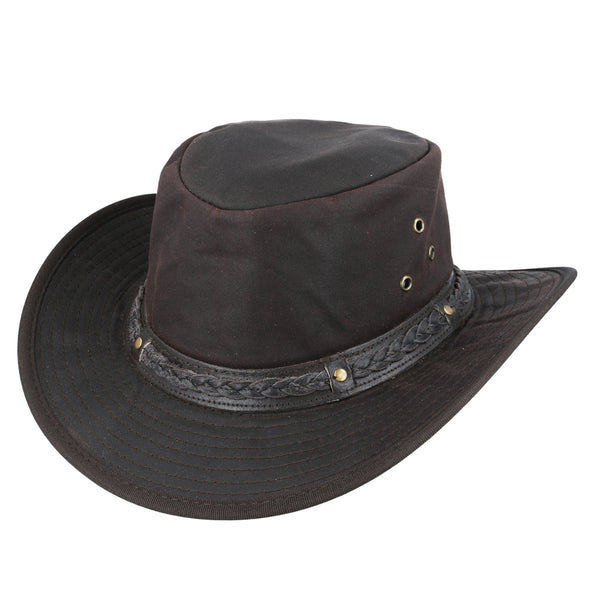 Aussie Bush Style Western Outback Waxed Cotton Cowboy Hats