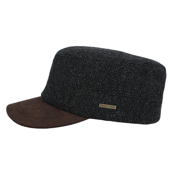 Herringbone Army Cap With Buckle Closure & Lining