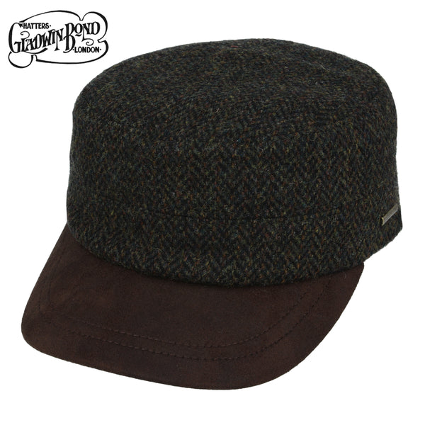 Herringbone Army Cap With Buckle Closure & Lining