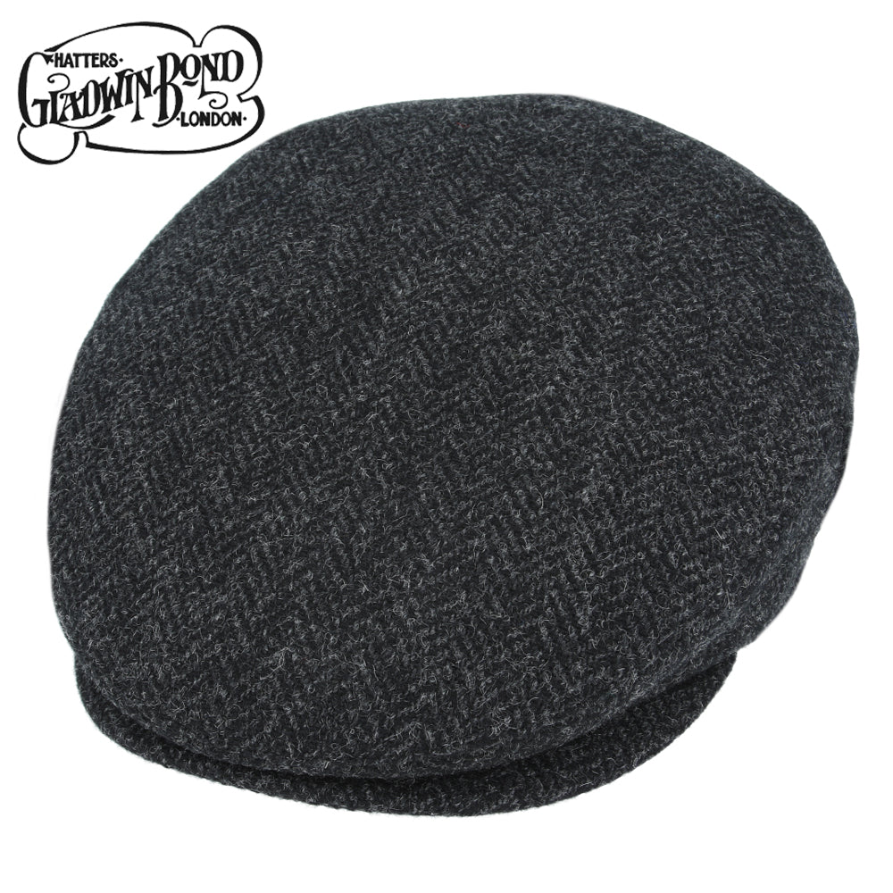 Gladwin Bond 100% Pure Wool Herringbone Flat Cap