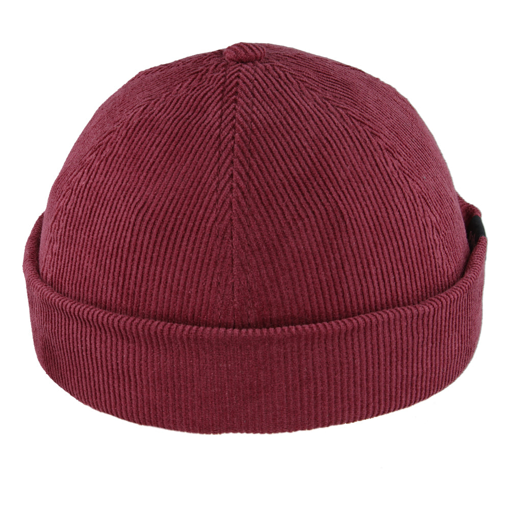 Corduroy Rolled Cuff Retro Fashion Brimless Docker Hat