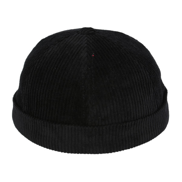 Corduroy Rolled Cuff Retro Fashion Brimless Docker Hat