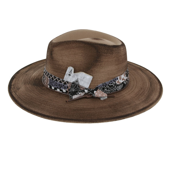 Custom Made Fedora Hat - Brown