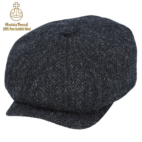Herringbone Harris Tweed 100% Pure Wool Newsboy Cap