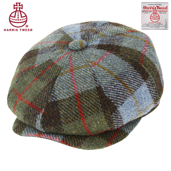 Macleod Tartan Harris Tweed 100% Pure Wool Newsboy Cap