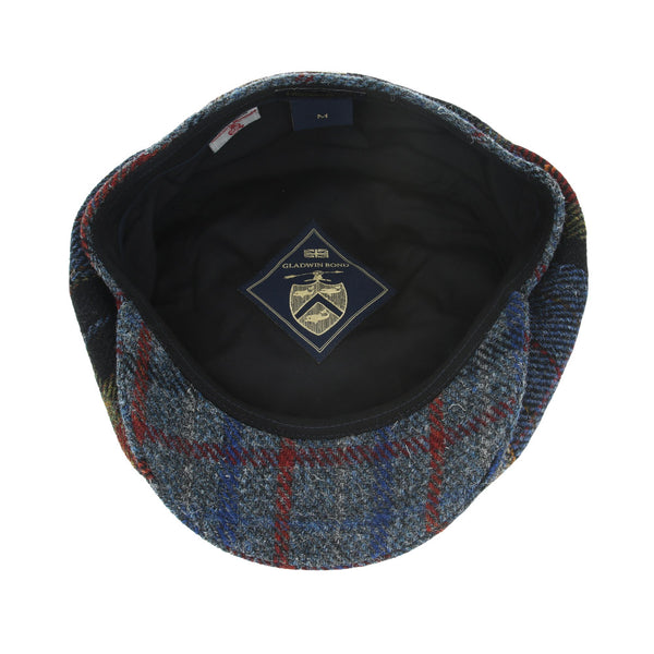 Harris Tweed 100% Pure Wool Patchwork Newsboy Cap