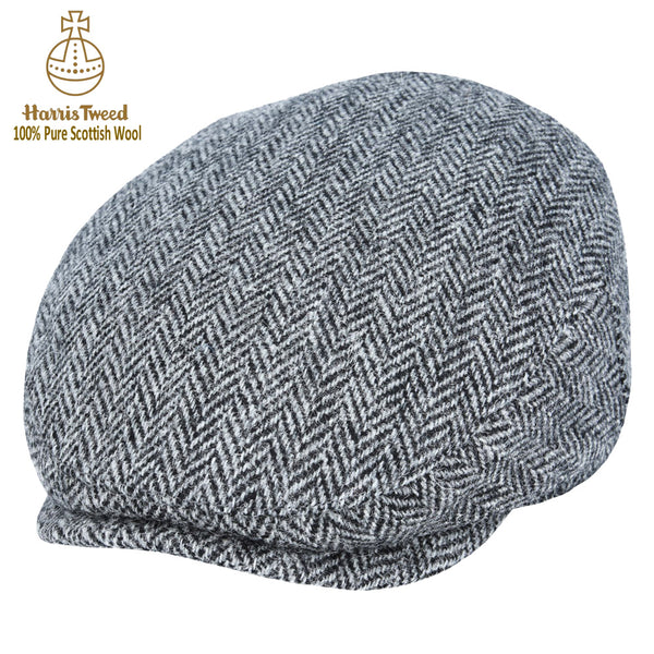 Herringbone Harris Tweed 100% Pure Wool Flat Cap