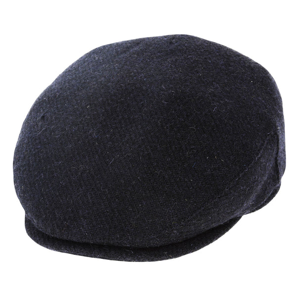 Dark Navy Harris Tweed 100% Pure Wool Flat Cap