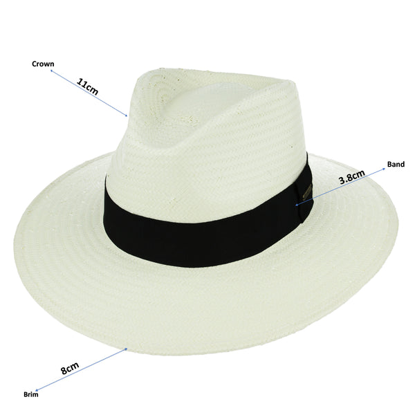 Summer Fedora Designed Wide Brim & Low Crown - Cream