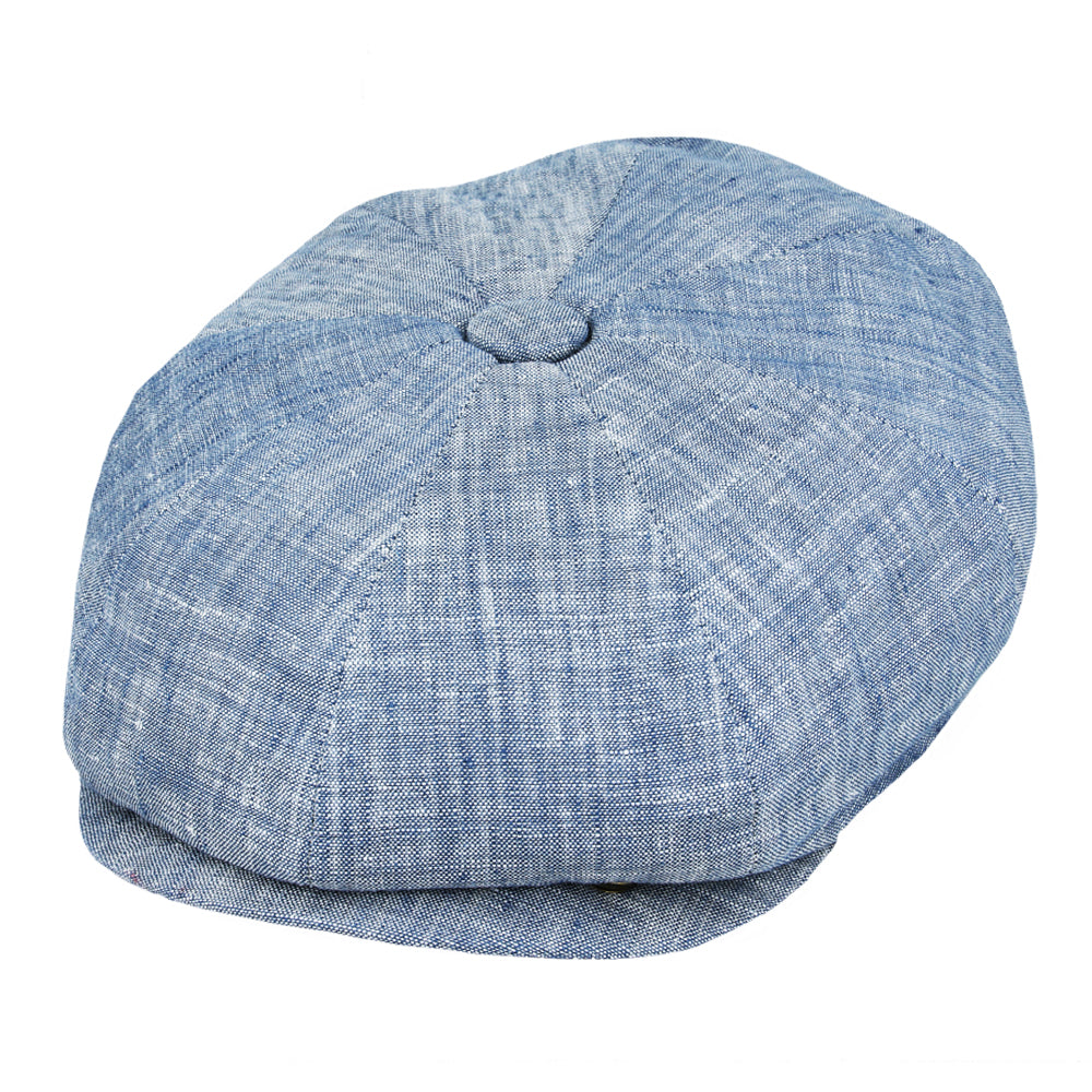 Chambray 100% Linen Gatsby Newsboy Cap