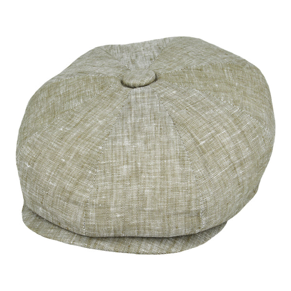 Chambray 100% Linen Gatsby Newsboy Cap
