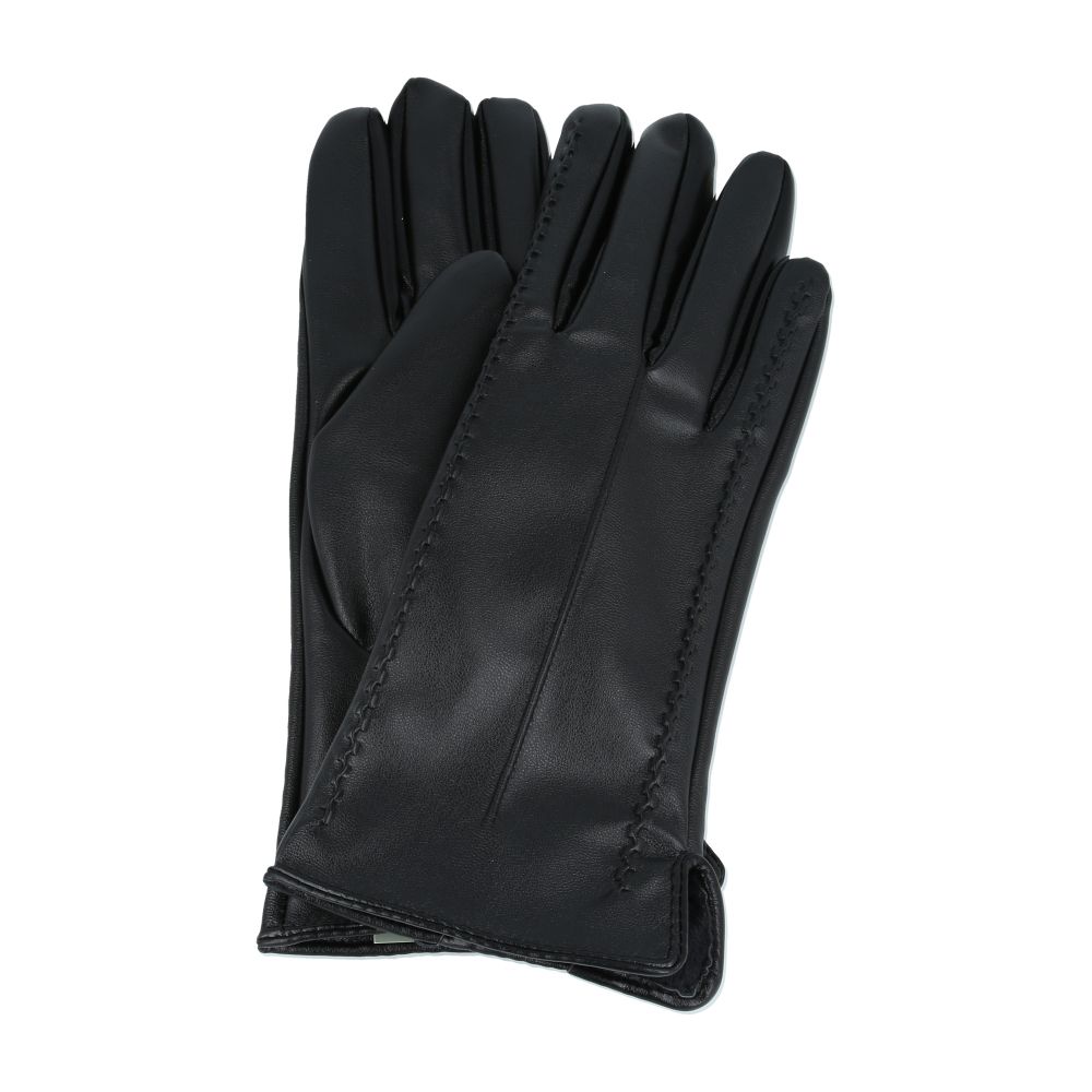 Women’s PU Gloves With Soft Warm Lining - Black