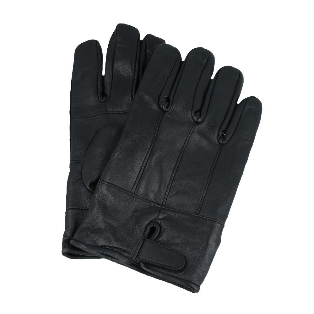 Men’s Genuine Leather Gloves With Soft Warm Lining - Black