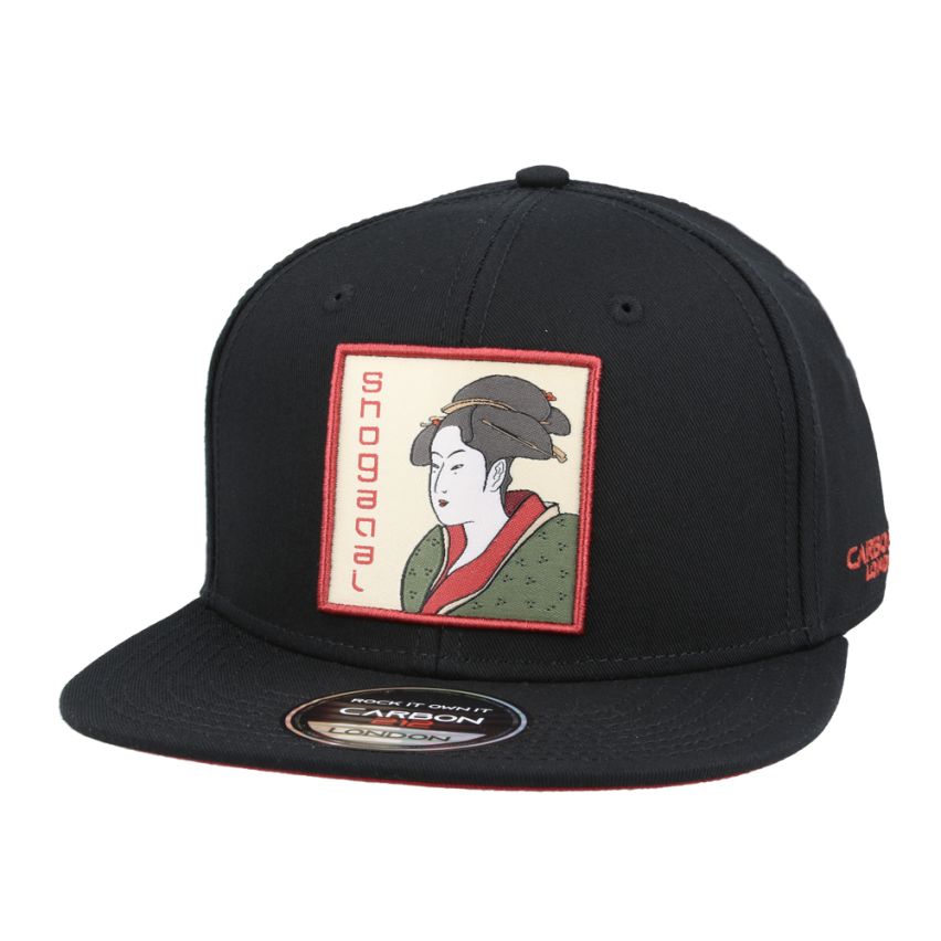 Carbon212 Limited Edition Japanese Geisha Shoganai Snapback Cap - Black