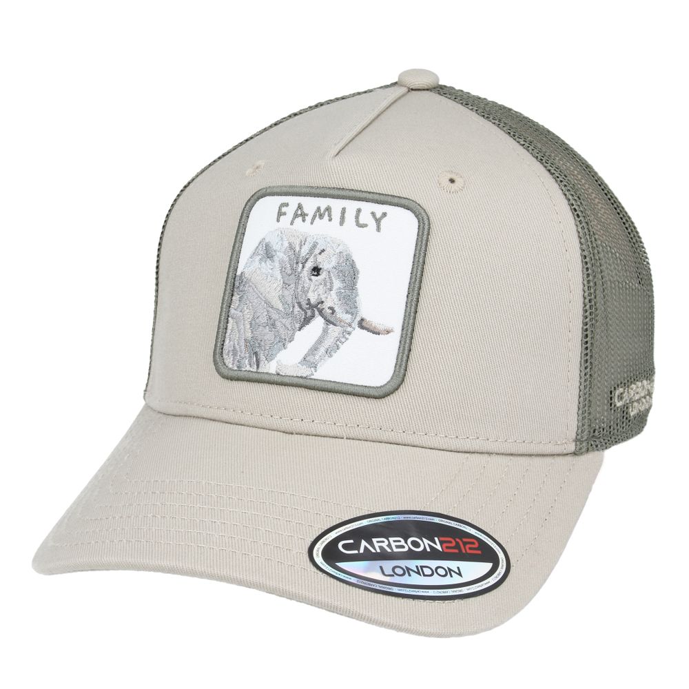 Carbon212 Limited Edition Elephant Trucker Cap - Khaki