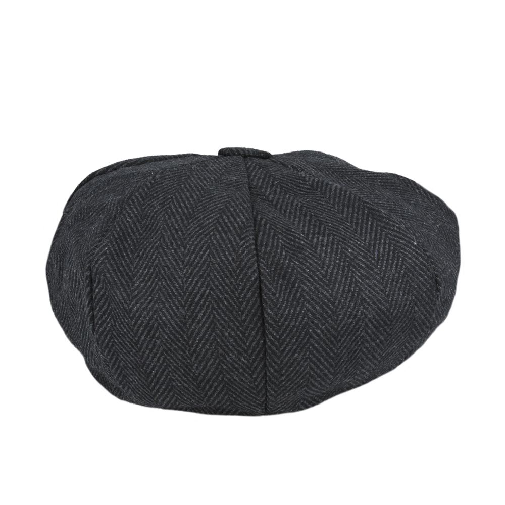 Herringbone Big Apple Cap - Black – Planet Head wear