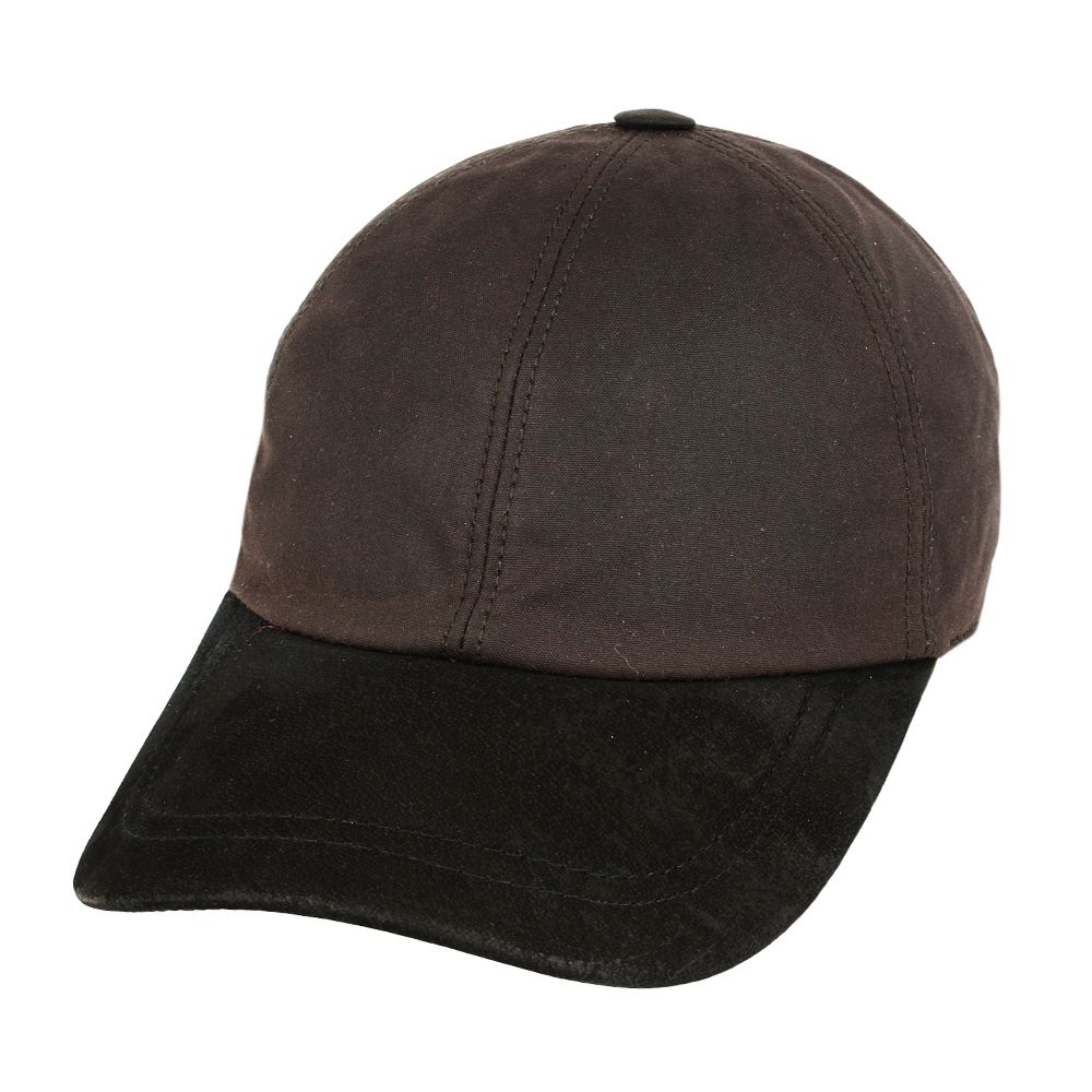 Gladwin Bond Waxed Cotton Baseball Cap With Leather Suede Peak