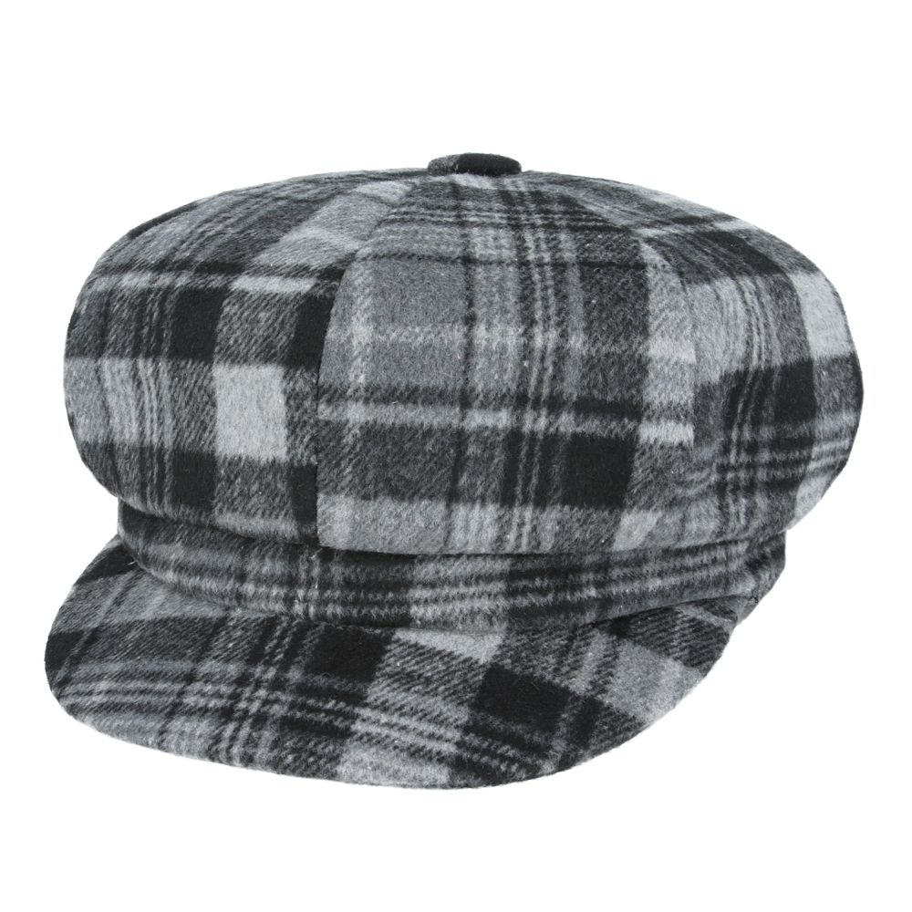 Checked Gatsby Baker boy 8 Panel Caps