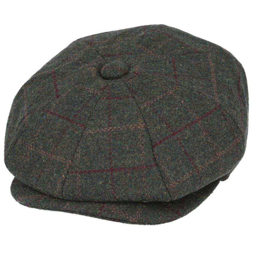 Wool Check Tweed Peaky Blinders Newsboy Cap