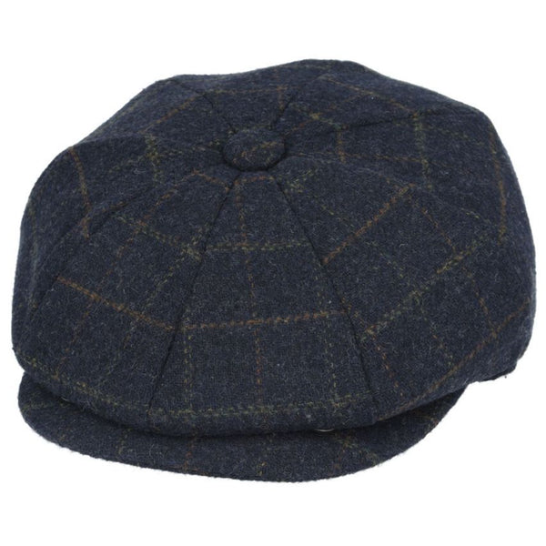 Wool Check Tweed Peaky Blinders Newsboy Cap