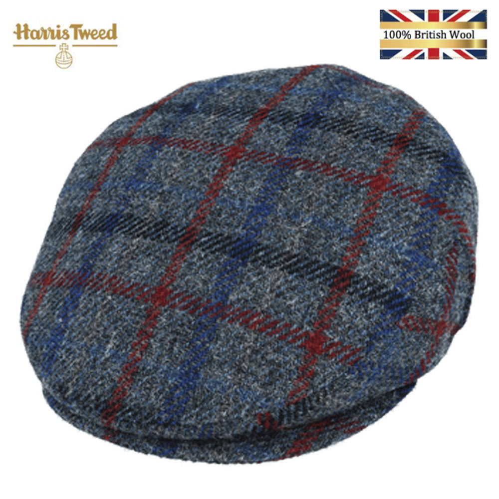 Gladwin Bond Harris Tweed Wool Flat Cap – Grey