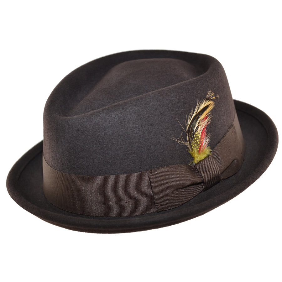 Wool Diamond Crown Pork Pie Hat