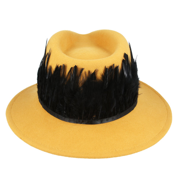 Mad Hatters Camden Fedora With Feather Wrap Band