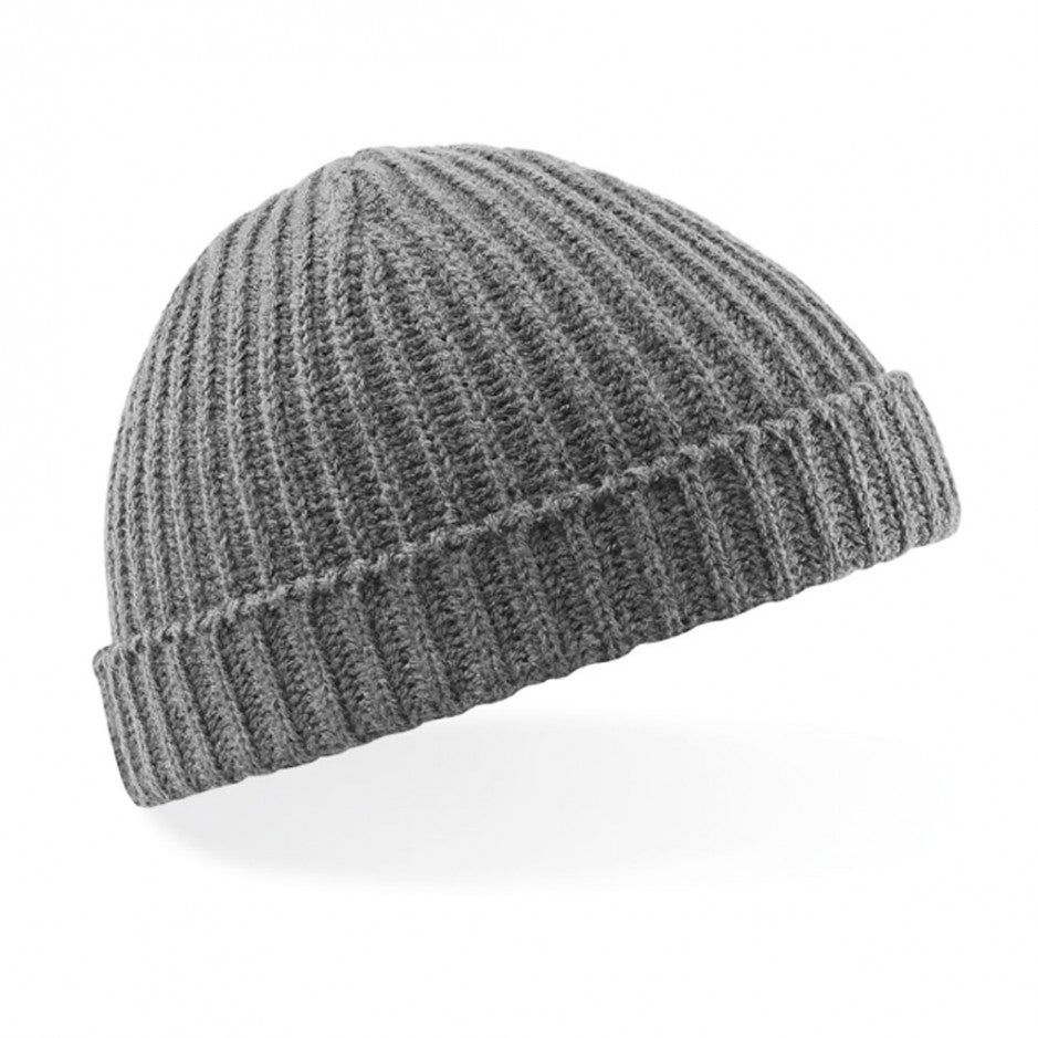Beechfield Chunky Ribbed Knit Beanie Hats Warm ... - UK