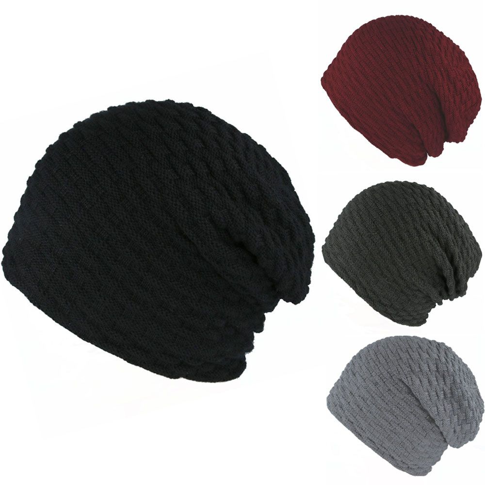 Striped Oversize Long Beanie With Lining