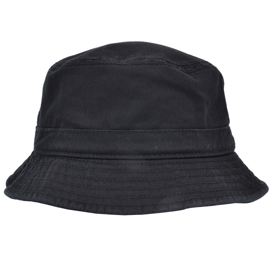 Carbon 212 Cotton Plain Black Bucket Hat