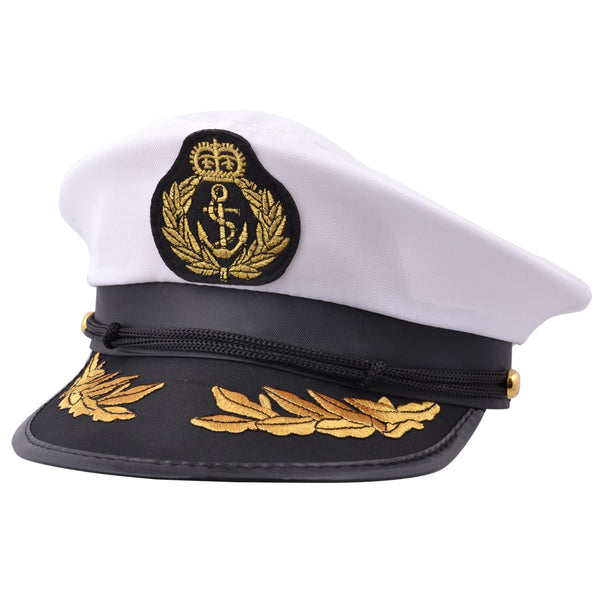 Captain Costume Yacht Hat - White