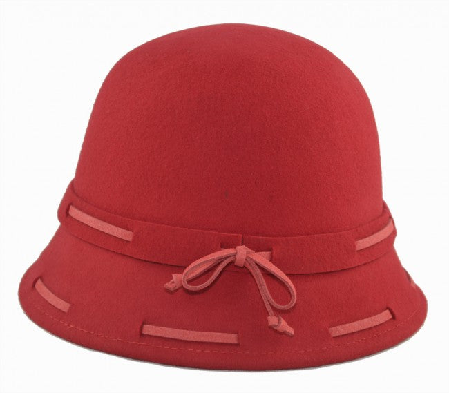 Red Cloche hat