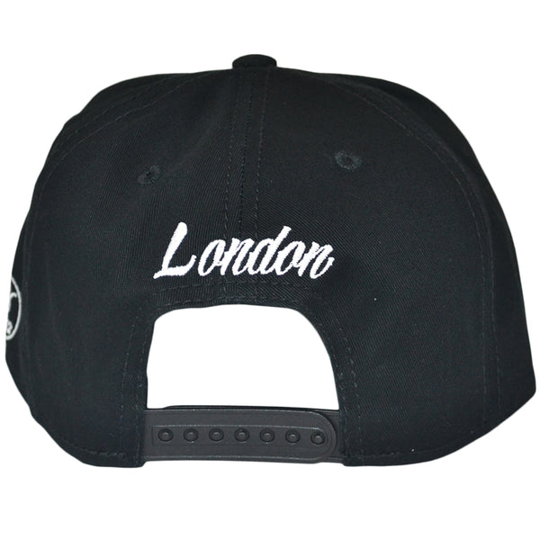 London Snapback Cap - Black-White