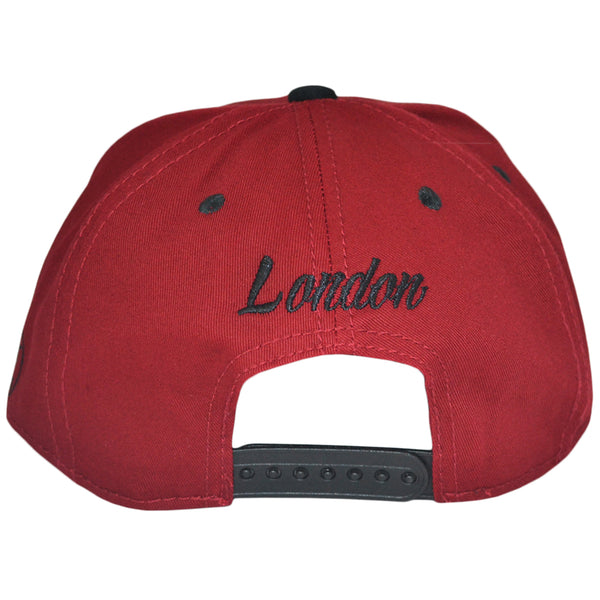London Snapback Cap - Burgundy-Black